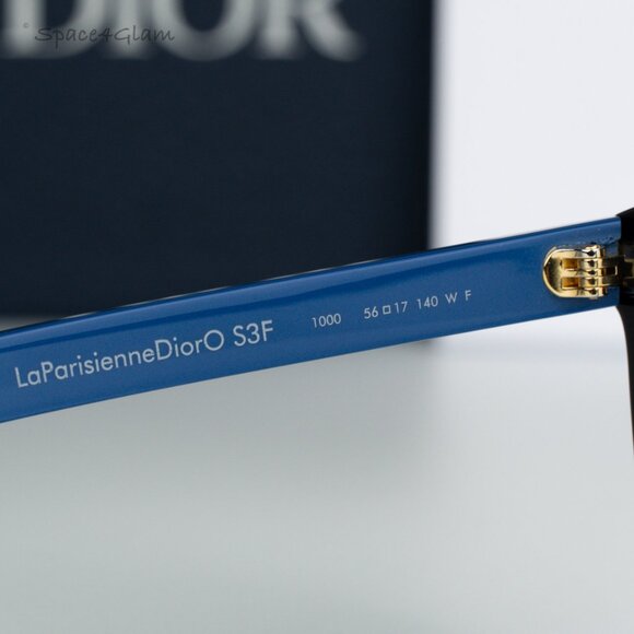 BRAND NEW Dior LAPARISIENNEDIORO S3F 1000 Black Blue Demo Women Round Eyeglasses - Picture 5 of 8